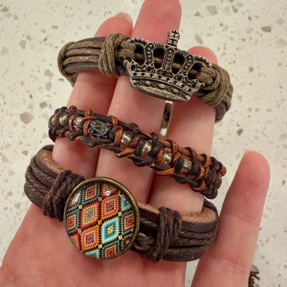 Bohemian Crown and Patterned Bracelets